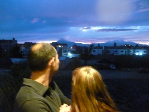 The view from our apartment in San Andres Cholula, Mexico