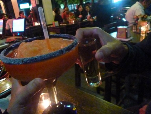 Mezcal and a cocktail