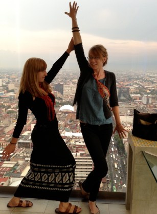 It's not every bathroom where you want to take photos, but when you go to the bathroom at the Torre Latino, bring a friend and a camera